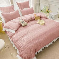 Dormy Ágyneműhuzat kreppelt 6 részes, Damma, Finom pamut (flanel), Rózsaszín (JO-37994)