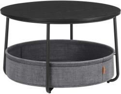 VASAGLE Dohányzóasztal, Vasagle, fekete, 75x75x45 cm (LCT244B56-LR)