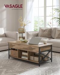 VASAGLE Dohányzóasztal, Vasagle, barna, 120x60x48 cm (LCT215K50-LR)