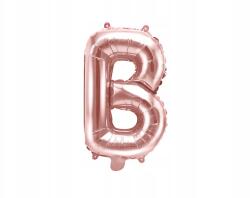 Party Deco U betűs lufi, rózsaszín-arany, 35 cm