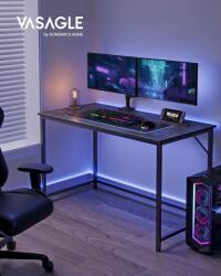 VASAGLE Íróasztal, Vasagle, fekete, 120x60x75 cm (LWD039B56)