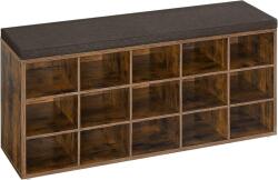 VASAGLE Cipőtároló pad, Vasagle, barna, 105x30x48 cm (LHS15BX-LR)