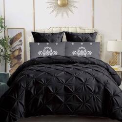 Dormy Gumis ágyneműhuzat-garnitúra 6 részes, Crease, fekete, finom pamut, 180x200 (PRVPL-53385CN)