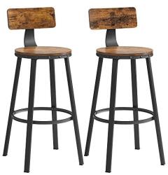 Vasagle Bárszék szett 2 darabos, Vasagle, rozsdás barna, 73 cm, LBC026B01V1 (LBC026B01V1)