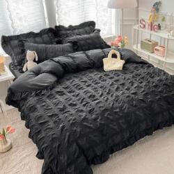 Dormy Ágyneműhuzat kreppelt 6 részes, Amon, Finom pamut (flanel), Antracit (JO-37998)