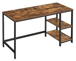 VASAGLE Íróasztal, Vasagle, LWD55X, rusztikus barna, 140 x 60 x 75 cm (LWD55X-LR)