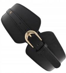 EdiBazzar Női bőr öv széles elasztikus fűző boho gumi elasztikus fekete (Damski Skórzany Pas szeroki elastyczny gorset)