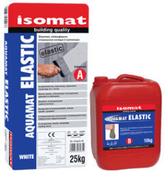 Isomat AQUAMAT ELASTIC - Mortar Hidroizolant extra-flexibil, pentru izolare interioara-exterioara, bicomponent, pe baza de ciment (Culoare: Gri, Ambalare: Sac 35 KG) (ISM-214703)