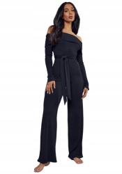 Boohoo P0A108 Misspap Női Overál Fekete Csíkos M