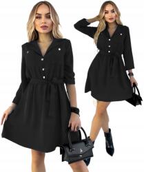 Awanti Fekete klasszikus Ruha Női Rúzs pántos gombos XL Merida