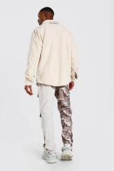 Boohooman K0B014 Boohoo Férfi Polár Ing Ecru S