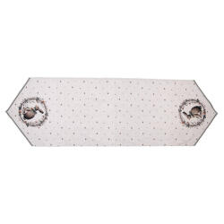Clayre & Eef Traversa masa Paste Iepuras bumbac multicolor 50x160 cm (NLE65) Fata de masa