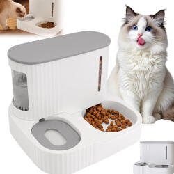 Bedee Automatikus eledel- és vízadagoló macskáknak és kutyáknak Acél tállal Kényelmes (Automatyczny karmnik dla kota)
