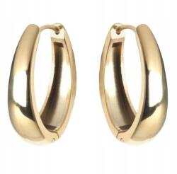  Aranyozott karika fülbevaló sebészeti acél 18K arany női lógó kerekek