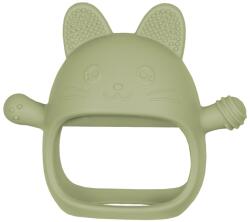 APPEKIDS Jucarie pentru dentitie din silicon, appekids, manusa kitty - raw green (AK276050)
