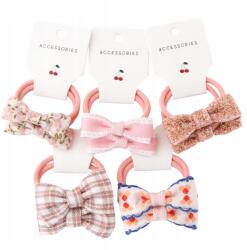 EdiBazzar Hajgumi masni szett 10db-os kislány rózsaszín hajgumi (Zestaw gumek do włosów 10 szt dziecięce)