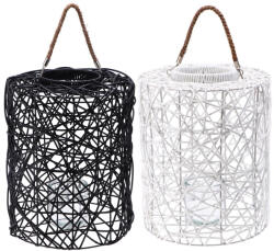 AdTrend Set 2 felinare plastic cu pahar sticla 31 x 39 cm (116138)