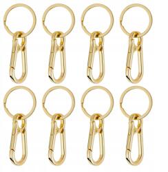  Fém kulcstartó táska medál karabiner kulcstartó karikák 8db (Metalowy Brelok do kluczy karabińczyk)