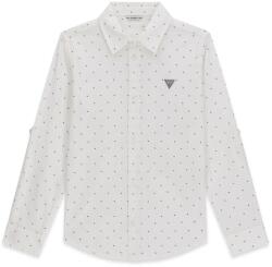 GUESS Бяла риза с дълъг ръкав за момче с цветни детайли Guess
