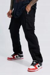 Boohooman X5G105 boohooman széles egyenes farmernadrág fekete 30