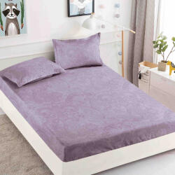 Jojo Home Husa de pat cu elastic mov cu motiv floral 180x200cm D073 (D073)