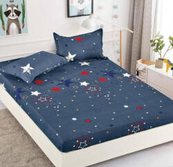 Jojo Home Husa de pat cu elastic bleumarin cu stelute 180x200cm D022 (D022)
