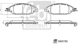Febi Bilstein Sada brzdových platničiek kotúčovej brzdy FEBI BILSTEIN 1003195 (1003195)