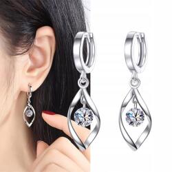  Beautiful Ezüst Fülbevaló Strassz Hosszú Lógó Női