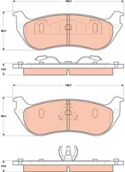 TRW Sada brzdových platničiek kotúčovej brzdy TRW GDB4132 (GDB4132)