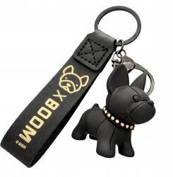 EdiBazzar Kutya kulcstartó kézitáska Bulldog kutya medál kulcstartó fekete (3052437140092)