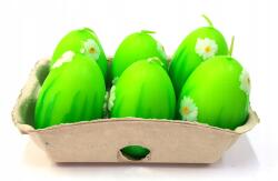 Świat Świec Tojásgyertya Zöld Rét 45x65 mm 6 Db-os Csomag Zöld (swiece)