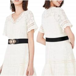 EdiBazzar Öv széles öv ruhához, gumis deréköv, rugalmas, fekete-arany (5905884014196)