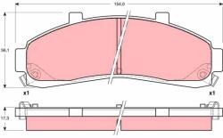 TRW Sada brzdových platničiek kotúčovej brzdy TRW GDB4010 (GDB4010)