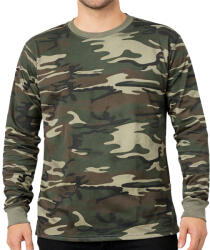 TifanTEX Tricou camuflaj cu mânecă lungă Woodland (Tricou bărbătesc) (2260C5)