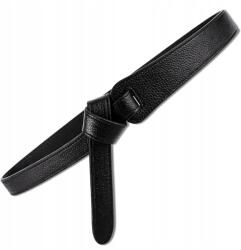 EdiBazzar Hosszú Női Öv Kötött Elegáns Bőr Boho Fekete Széles Öv Divatos (Wiązany Pasek Damski Skórzany Czarny)