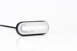 Fristom ! ! ! ÚJDONSÁG! ! ! - Szélességjelző 12-24V kerekített alakú sík hátoldalas Fehér LED-es 126mm x 51mm (FT-70B LED) (FT-070B) - szervizfelszereles