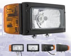 WESEM REPR2.42750 Zetor téglalap fényszóró BAL +hátulcsavaros +index + helyzetjelző +0, 25m vezeték (por és vízálló) hótoló és speciális járművek 246mm x 110mm x 124mm H4 izzós (REPR2.42750) - szervizfelsze