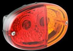 WESEM Traktor Ovális Hátsólámpa (hj. +fék+index), hátsó csavaros, BAL/JOBB oldal, AMP 4p csatlakozóval, 140 x 93mm, vast. : 77mm, csavartáv: 45mm - LT3.48400 (LT3.48400) - szervizfelszereles