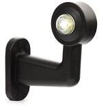 WAS Szélességjelző 12V/24V LEDes piros/fehér 90fokos rövid karos BAL oldal 126mm kinyúlás (135L) (135L-W21.2)