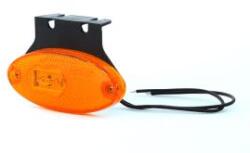 WAS Szélességjelző 12V/24V ovális alakú sárga 2 ledes szélén +tartófül 120mm x 68mm (308z) (308z-W65) - szervizfelszereles
