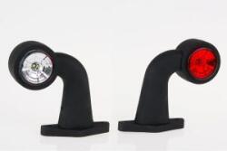 Fristom Szélességjelző 12-24V LED-es piros/fehér 90 fokos rövid karos 130mm kinyúlás (FT-9D LED) (FT-009DLED) - szervizfelszereles