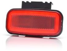 WAS W199, -es tipuscsalád. 1403. Hátsó (piros) NEON Led, -es helyzetjelző lámpa, prizmával, felfogatási adapterrel. 12-24Vos kivitel. Vízállóság: IP6K9K. Méretei: 117X56X42mm. 25 cm vezetékkel (1403-W199)