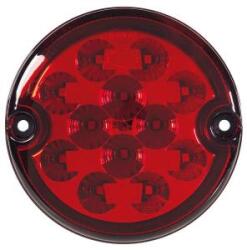 Dasteri Hátsólámpa kerek piros 12LED-es 2 funkciós (hj. +fék) 9-33V átm. : 95mm, vast. : 31mm, furattáv. : 80mm DSL-210STL (DSL-210STL) - szervizfelszereles