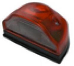  Rendszám megvilágítás közepes ívelt téglalap Piros hátlappal izzós 100mm x 56mm x 56mm (DOB-26A) - szervizfelszereles