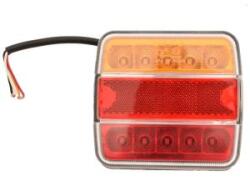  Utánfutó Hátsólámpa LED-es 4funkciós 12V- 24V (hj. +fék+index+rendszámvil. ) 105 x 100mm, vast. : 40mm, csavartáv. : 55mm (40305624)