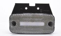 WAS W157, -es tipuscsalád. 1136. Első (fehér) helyzetjelző lámpa, középen 1 db NEON Led, -es fénycsíkkal, prizmával, felfogatási adapterrel. 12-24V, -os kivitel. Vízállóság: IP6K9K. Méretei: 114, 5X54X22m