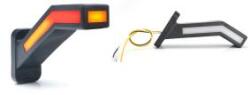 WAS W168.6DD tipuscsalád. 1259P. JOBB oldali 12-24V, -os NEON LED, -es 5 funkciós (Lásd: WAS0370 ) masszív hajlított gumiágyas szélességjelző. Méretei: Talp: 100x58mm. Legnagyobb kinyúlás: 185mm. Felfogat