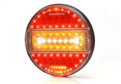 WAS W92, -es tipuscsalád. 737. Kerek, teljesen LED, -es un: AVIA tipusú 5funkciós (hj. +fék+index+tolató+köd) hátsó lámpa. 12-24V, -os kivitel. JOBB-BAL. Méretei: Átm. : 140mm, vast. : 25mm, csavartáv. : 