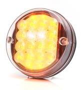 WAS ! ! ! AKCIÓ! ! ! a készlet erejéig - Univerzális kerek 20LED-es Első helyzetj. (2LED) + Index(18LED), 24V, átm. : 115mm, vast. : 37mm, csavartáv. : 46mm, (216-W43) (216-W43) - szervizfelszereles