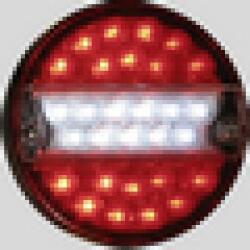 WAS Hátsólámpa 24V(extra terhelés) kerek 2 funkciós 29 LEDes Vékony kivitel 142mm átmérő 50mm (ködlámpa, tolató) (292w) (292-W59d) - szervizfelszereles